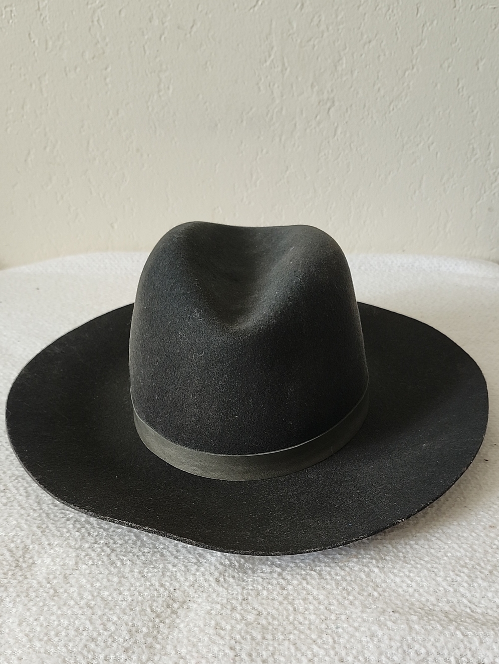 Janessa Leoné 100% Wool Hat Felt Fedora - Size Medium Made in USA Charcoal Gray